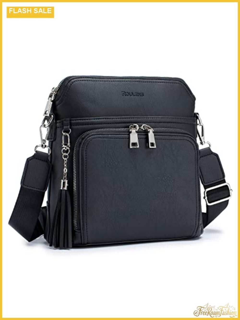 Vegan Leather Crossbody Purse Wallet w RFID Tassel Travel Bag